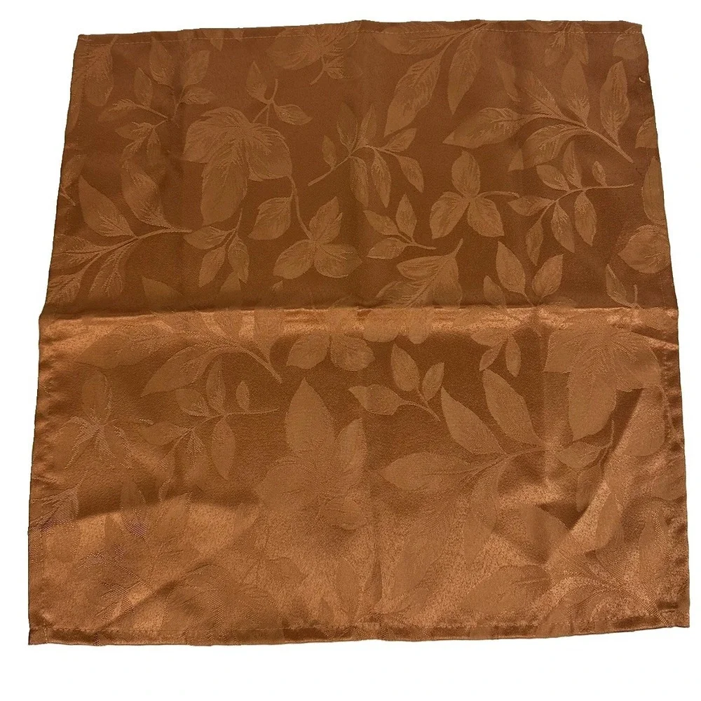 Copper Brown Rust Leaves Cloth Napkins Set 4 Thanksgiving Fall Autumn 17
